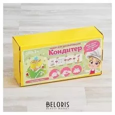 Набор юного кулинара «Создай тортик. удовольствие» 6 насадок для массы, декор, 2 шт. по 15 мл