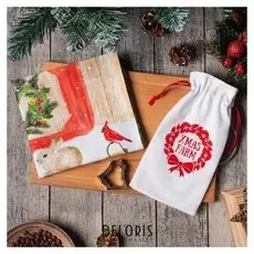 Набор в мешочке "Xmas Farm" полотенце 40х73см, формочки для запекания 3 шт