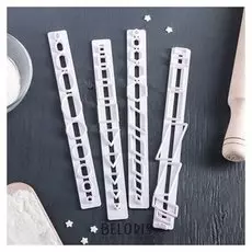 Набор выемок для марципана и теста 24,7x2,4 см "Фигуры", 4 шт