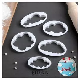 Набор выемок кондитерских для марципана и теста доляна, 5 шт