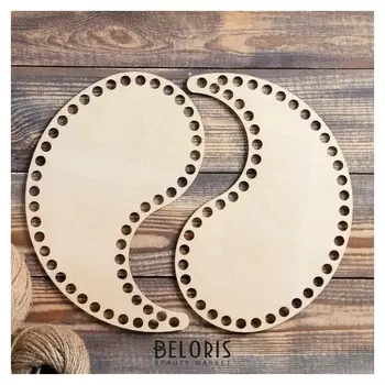 Набор заготовок для вязания "Инь-янь", донышко фанера 3 мм (2 в 1), 22.5×16 см, D=9мм