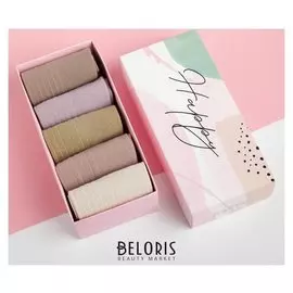 Набор женских носков "happy" 5 пар, р-р 36-39