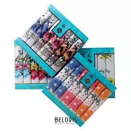 Набор женских носовых платков в коробке этника, 30х30, 6 шт. х/б