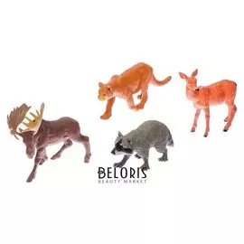 Набор животных «Обитатели природы», 4 фигурки