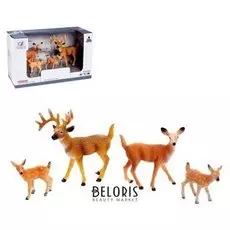 Набор животных «Семейство оленей», 4 фигурки