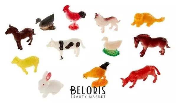 Набор животных «Весёлая ферма», 12 фигурок