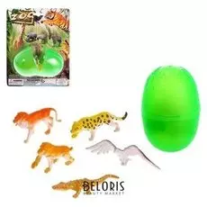 Набор животных в яйце «Дикие», микс