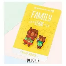 Набор значков для мамы и ребёнка "Медведи"