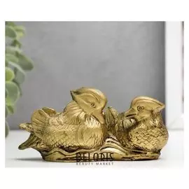 Нэцкэ под бронзу "Уточки мандаринки вместе"