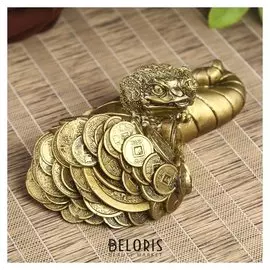 Нэцкэ, жаба на роге изобилия