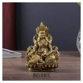 Нэцке полистоун бронза "Божество с крысой в руке" 12,5х9х6,5 см