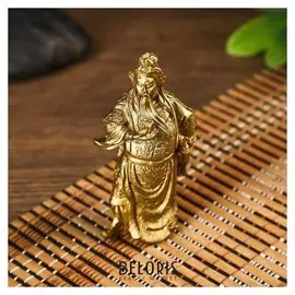 Нэцке полистоун "Старец Фу Син" под бронзу 9,5х3,3х5,2 см