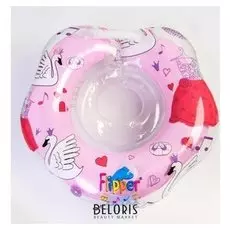 Надувной круг на шею для купания малышей Flipper, с музыкой из балета "Лебединое озеро", цве