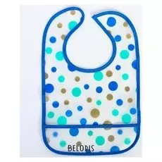 Нагрудник непромокаемый с карманом "Шарики", цвет голубой