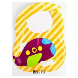 Нагрудник "Самолетик" непромокаемый, на липучке, мягкий на пороллоне