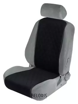 Накидка на переднее сиденье, велюр, размер 35 х 130 см, черный