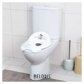 Накладка на унитаз "Дикий запад - лисенок" нескользящая, цвет белый/зеленый