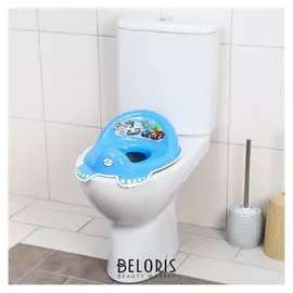 Накладка на унитаз "Машинки" нескользящая, цвет голубой