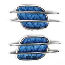 Накладки на кузов автомобиля Torso, хром-синие, набор 2 шт, Nk-15