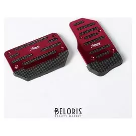 Накладки на педали Cartage, антискользящие, красный, набор 2 шт