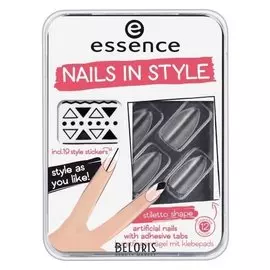 Накладные ногти на клейкой основе Nails In Style с наклейками