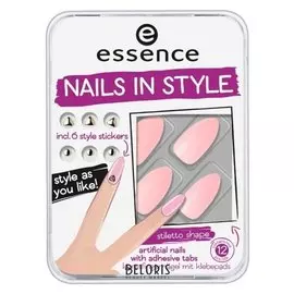Накладные ногти на клейкой основе Nails In Style с наклейками