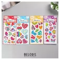 Наклейка "Цветные сердечки"