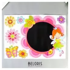 Наклейка доска для мела Room Decor "Цветы" 60х50 см