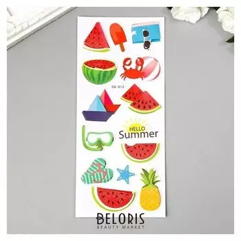 Наклейка картон объёмная "Сладости" 28х10,5 см