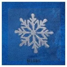 Наклейка на стекло "Снежинка" 15х15 см, серебро