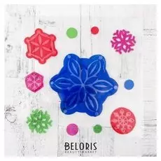 Наклейка на стекло "Снежинки яркие" (Набор 11 шт) 18,5x18,5 см