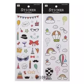 Наклейка пластик фосфорная "Путешествия" 30х10,5 см