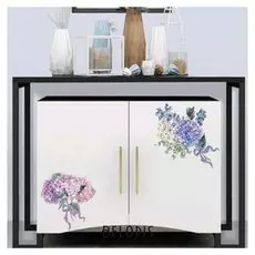 Наклейка пластик интерьерная "Гортензия" 20х30 см