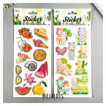 Наклейка пластик многослойная "Отдых в мексике" 32х13,5 см