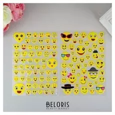 Наклейка пластик "Смайлы" 30х19 см