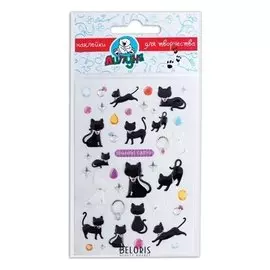 Наклейки Большие гелевые кошки с европодвесом