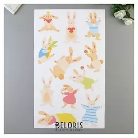Наклейки Divino "Милые зайчата" 30х50 см