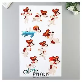 Наклейки Divino "Спортивный песик" 30х50 см