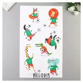 Наклейки Divino звери футболисты 30х50 см