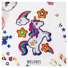 Наклейки для декора «Единорог», цвет белый