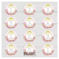 Наклейки для фотографирования "Коллаж розовый", в пакете