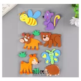 Наклейки из EVA "Лесные жители" (Набор 10 шт)