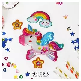 Наклейки на воздушные шары «Единорог», цвет розовый