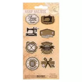 Наклейки объёмные "Ручная работа", 8 х 17 см