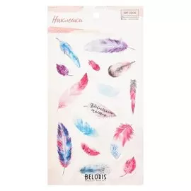Наклейки пластиковые «Перья», 10 × 16 см