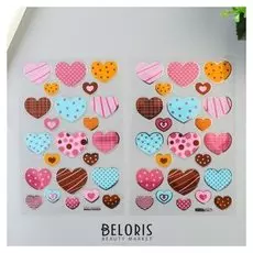 Наклейки Room Decor "Сердечки" 10х15 см