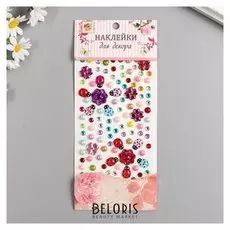 Наклейки-стразы «Божьи коровки и жемчужины»