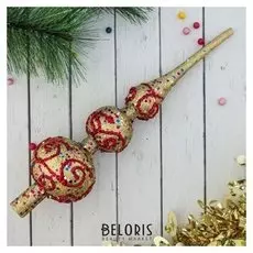 Наконечник "Красные узоры на золотом" 7*29 см