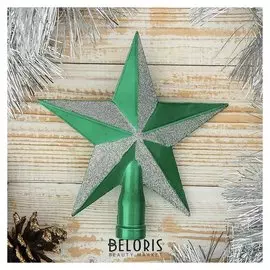 Наконечник "Звезда" блеск граней 15 см зелёная