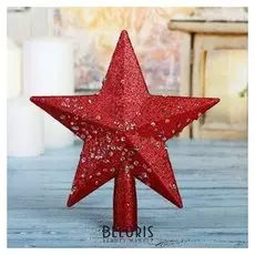 Наконечник "Звезда" пайетки 19*20 см, красный